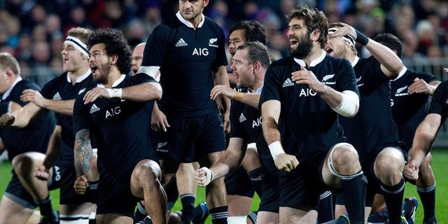 New Zealand perform the Haka before their clash with France on June 22, 2013. The All Blacks will play Japan in Tokyo in November ahead of their European tour.