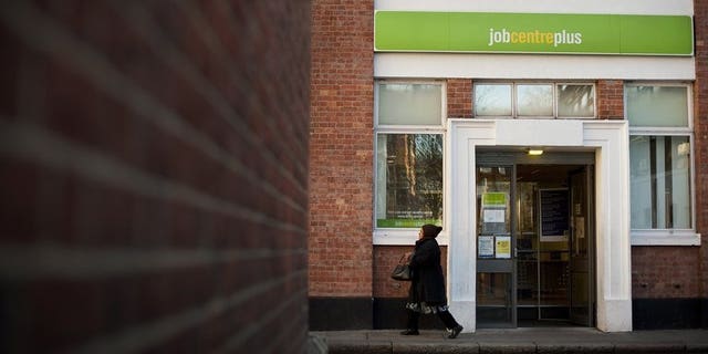 A job centre is pictured in central London, on February 15, 2012.
