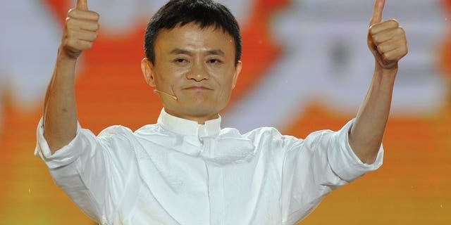 Alibaba founder Jack Ma thanked the crowd after a speech in Hangzhou on May 10, 2013. Activists apologized to Ma for remarks in which he appeared to tolerate the bloody removal of Tiananmen Square in 1989.