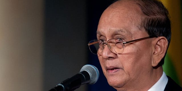 Myanmar President Thein Sein addresses the US Chamber of Commerce in Washington, on May 20, 2013. Myanmar has agreed to release some 70 political prisoners, after Thein Sein vowed to free all dissidents by the end of the year.