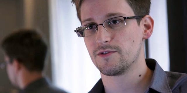 A video image shows Edward Snowden in an interview with The Guardian, on June 6, 2013. Russia's migration service has provided Snowden with a document that allows him to leave the Moscow airport transit zone where he has been holed up for the last month, according to the RIA Novosti news agency.
