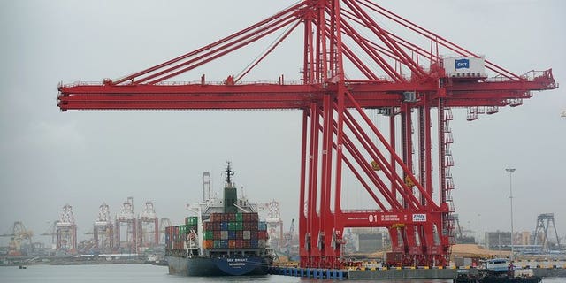 The Chinese-built and owned new Colombo South Harbour on Wednesday. Sri Lanka has signed a deal with a Chinese company to build a $1.4 billion city complex on reclaimed land near the harbour of the capital Colombo, an official said Wednesday.