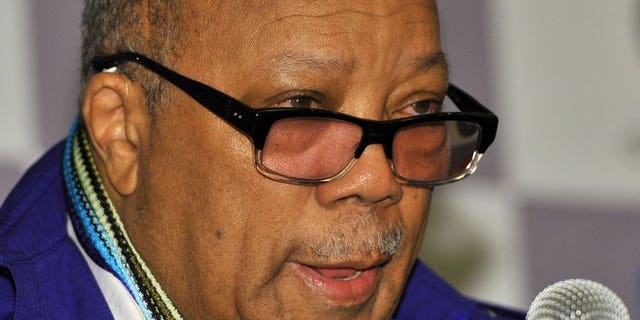 Prominent US music producer Quincy Jones speaks during a press conference in Seoul on July 25, 2013. Quincy Jones has teamed up with South Korean entertainment company CJ EandM to help promote Korea's K-pop stars globally.
