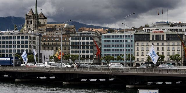 A view of central Geneva, seen on June 14, 2013. Switzerland says it has paid Britain and Austria hundreds of millions of Swiss francs under a deal to settle past tax-dodging by their citizens.