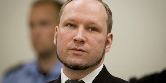 Norwegian mass murderer Anders Behring Breivik arrives in court for his sentencing in Oslo, on August 24, 2012. The Norwegian prison where Breivik is being held has agreed in principle to allow the convicted mass murderer to study political science, if the university wants him.