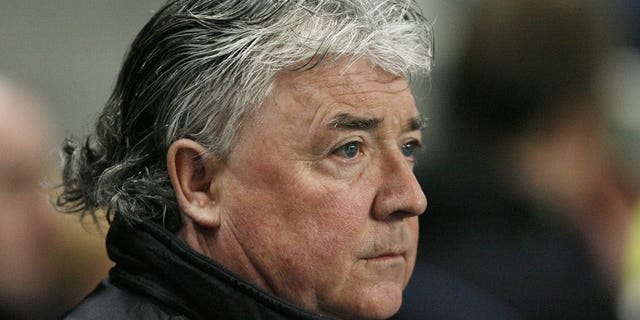 Newcastle manager Joe Kinnear watches before their Premier League football match against Manchester City at the City Of Manchester Stadium in Manchester on January 28, 2009. Kinnear insisted he will eventually deliver the signings required to lift the mood at the troubled Premier League club.