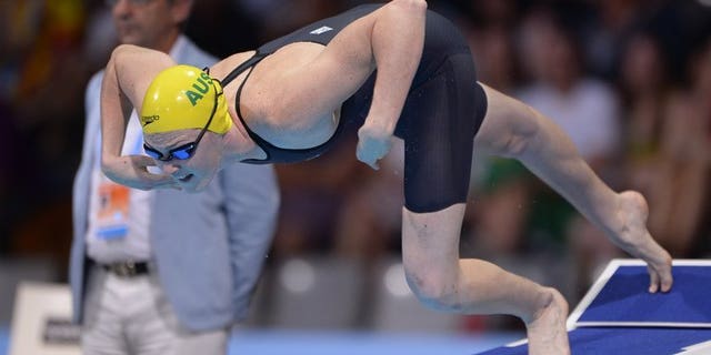 Australia's Cate Campbell competes in the final of the 50-metre freestyle at the World Championships in Barcelona on August 4, 2013. The signs are good for the Australian swimming team ahead of the 2016 Olympics after winning 13 medals in Barcelona, the Australian Olympic Committee said.