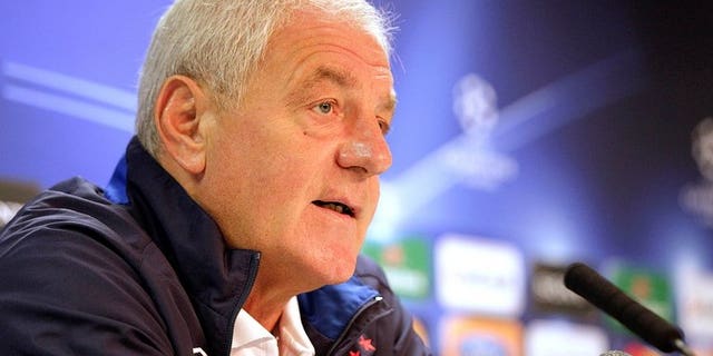 Walter Smith speaks during a press conference at Ibrox Stadium, Glasgow, Scotland, on September 28, 2010. Smith resigned on Monday as chairman of fallen Scottish giants Rangers in the midst of a power struggle at Ibrox.
