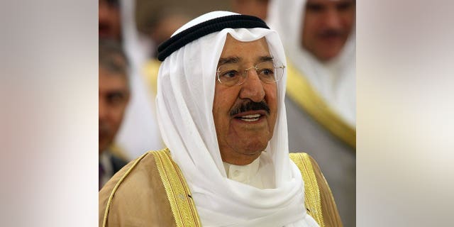Emir Sheikh Sabah al-Ahmad al-Sabah attend the 19th Arab Inter-Parliamentary Union (AIPU) summit in Kuwait City, on April 9, 2013. Kuwait's emir has urged MPs and the government to cooperate to achieve political stability in the oil-rich Gulf state that has been rocked by a series of disputes for years.