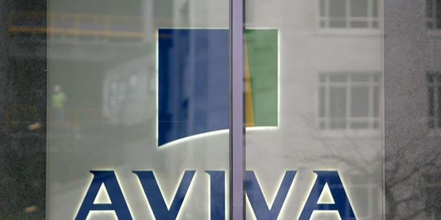 The logo of Aviva, the British financial services giant, pictured at the firm's London headquarters, March 22, 2006. Aviva Plc may sell its stake in its Indian joint-venture life insurance firm as part of the British financial service giant's turnaround drive, media reports quoting unnamed sources said Tuesday.