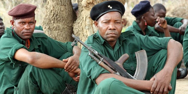Fighters of former rebel movement Renamo receive military training in Gorongosa's mountains in Mozambique on November 8, 2012. Mozambique police dismissed claims by former rebels Renamo that they had killed 36 soldiers and police, admitting to only one death from the weekend clashes.