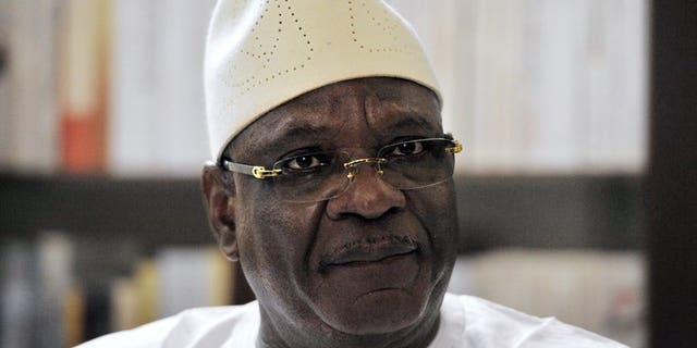 Ibrahim Boubacar Keita speaks in an interview in Bamako on August 9. Mali announced Ibrahim Boubacar Keita as its new leader on Thursday when the government confirmed the ex-prime minister had won a landslide victory in a presidential poll intended to give a fresh start to the conflict-scarred nation.