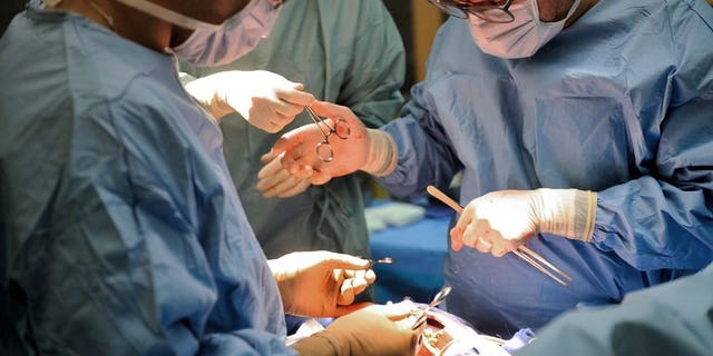 Surgeons operate at the Cardiology Hospital in Lille, northern France. The British government is lifting a ban on staff with HIV working in the state-run National Health Service from carrying out certain procedures on patients.
