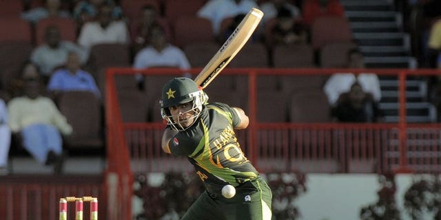 Umar Akmal on his way to 50 against West Indies in Georgetown on July 16. Pakistan on Saturday suffered a blow ahead of their tour of Zimbabwe starting next week with dashing batsman Umar Akmal ruled out due to a back complaint.