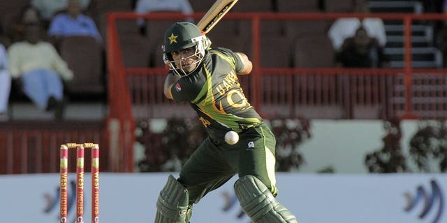 Umar Akmal on his way to 50 against West Indies in Georgetown on July 16. Pakistan on Saturday suffered a blow ahead of their tour of Zimbabwe starting next week with dashing batsman Umar Akmal ruled out due to a back complaint.