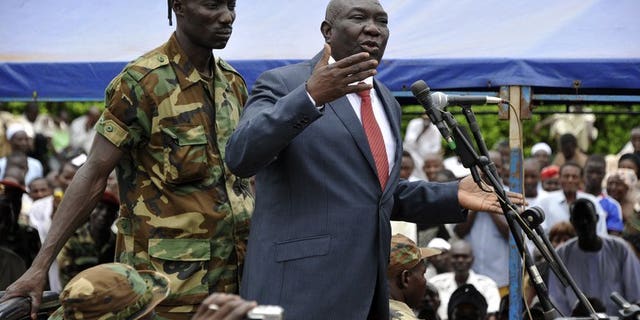 Michel Djotodia speaks on Republic Plaza in Bangui on March 30. Djotodia, who was sworn in Sunday as the Central African Republic's sixth president, is a reserved but determined leader, a Soviet-trained civil servant before joining the rebel camp.