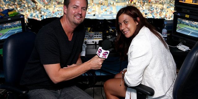 Kevin Skinner is visited by Marion Bartoli on August 16, 2013 at Lindner Family Tennis Center in Cincinnati, Ohio. Bartoli, who shocked tennis by announcing her retirement last week, revealed her new job on Sunday -- as a TV pundit.