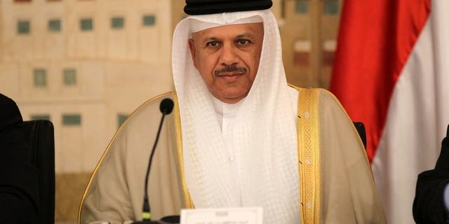 Secretary General of the Gulf Cooperation Council (GCC), Abdullatif al-Zayani, pictured during a meeting in the Yemeni capital Sanaa, on January 27, 2013. GCC has criticised Lebanon's Hezbollah chief Hassan Nasrallah for threatening to send more fighters to neighbouring Syria after a car bomb hit his Shiite party's stronghold.