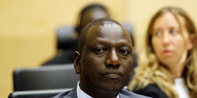 Former Kenyan Education Minister William Ruto sits in the courtroom of the International Criminal Court in The Hague on September 1, 2011. The ICC has suspended a decision allowing Ruto to be absent from parts of his trial next month for crimes against humanity.