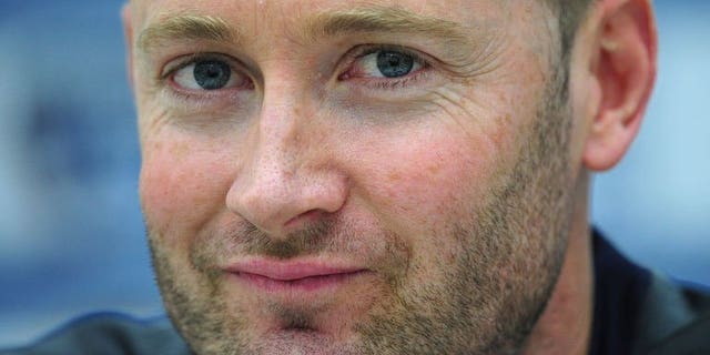 Australia captain Michael Clarke pictured during a press conference at The Oval cricket ground in south London on August 20, 2013. Clarke won the toss and elected to bat against England in the fifth and final Ashes Test at The Oval starting on Wednesday.