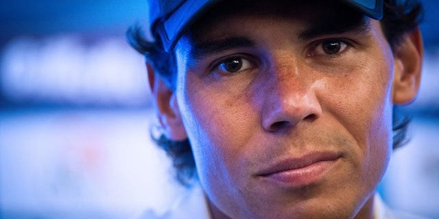 Spanish tennis player Rafael Nadal during a press conference in Sao Paulo, Brazil, on February 12, 2012. Nadal will take part in his first live poker tournament in December, Czech media reports said Friday, after devoting himself to the game since a knee injury last summer knocked him off court for several months .
