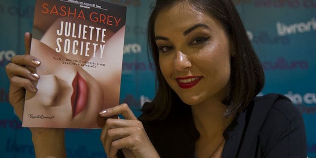 US actress Sasha Grey promotes her first novel "Juliette Society" in Sao Paulo, Brazil on August 21, 2013. The ex-porn star says she aims to forge a new path in literature while promoting women's self-empowerment.