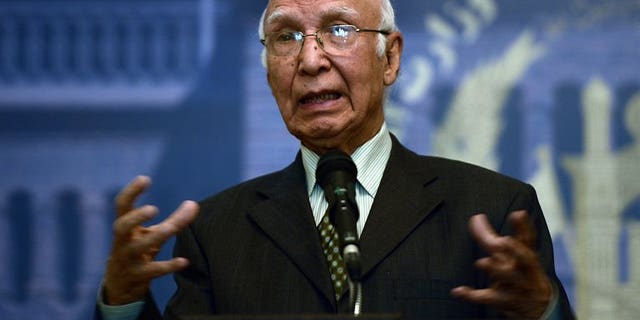 Afghan Foreign Minister Zalmai Rassoul addresses a press conference in Kabul, on July 21, 2013. Rassoul says he is optimistic that Pakistan's new government is serious about cooperation and confident the Taliban will not make a comeback.