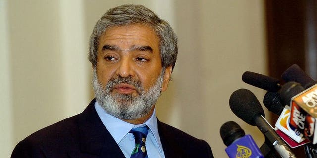 Ehsan Mani at a press conference in Lahore in 2004. Pakistan cricket authorities Friday announced the much-awaited sale of broadcast rights for two home series on the recommendation of a bids committee headed by Mani.