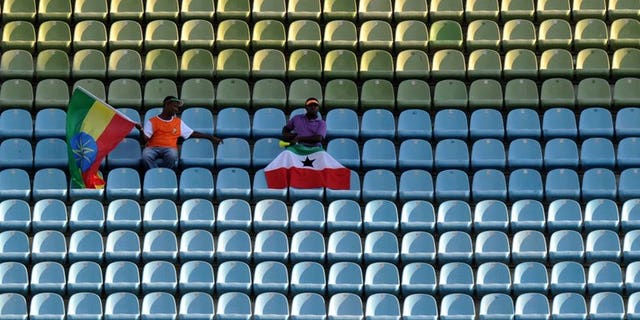 Ethiopia supporters arrive for a match on January 29, 2013 at Royal Bafokeng Stadium. Minnows Ethiopia eliminated South Africa from the World Cup Africa zone qualifying competition Saturday by fighting back to defeat Central African Republic 2-1 in Congo.