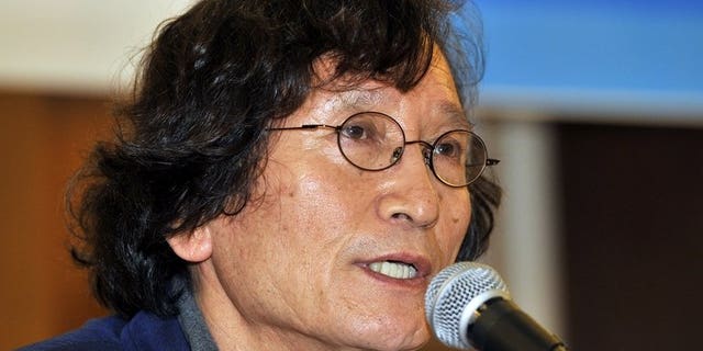 Director Chung Ji-Young at a press conference on Megabox's decision to stop screening "Project Cheonan", September 9, 2013. South Korea's film community reacted angrily Monday to a major cinema chain's decision to stop screening a documentary that questions whether North Korea was really behind the 2010 sinking of Cheonan.