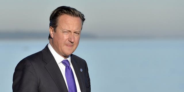British Prime Minister David Cameron is pictured walking at the G20 site in Saint Petersburg on September 6, 2013.