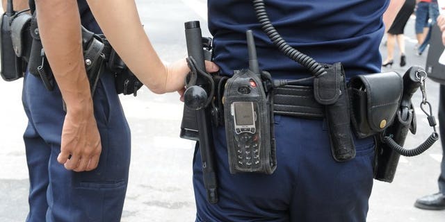 A policemen stands guard in Singapore on July 18, 2012.