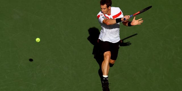 Andy Murray in action at the 2013 US Open on September 5, 2013 in New York.