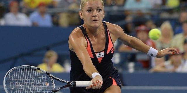 Polish Agnieszka Radwanska plays a point against Russia's Ekaterina Makarova during the 2013 US Open, September 1. Radwanska will face Anastasia Pavlyuchenkova in Sunday's final of the Korea Open after the Russian squeezed past Francesca Schiavone in a thriller.