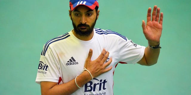 England cricketer Monty Panesar takes part in a training session at Old Trafford in Manchester on July 31, 2013. Panesar was given a chance to revive his England career after being named in a 17-man squad for the forthcoming Ashes tour of Australia.