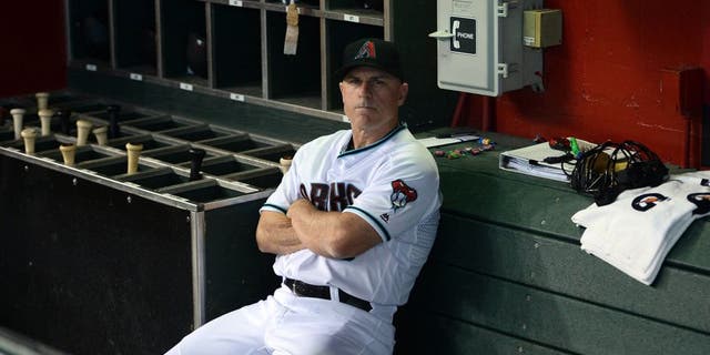 Jun 28, 2016; Phoenix, AZ, USA; Arizona Diamondbacks manager Chip Hale (3) looks on prior to facing the Philadelphia Phillies at Chase Field. Mandatory Credit: Joe Camporeale-USA TODAY Sports