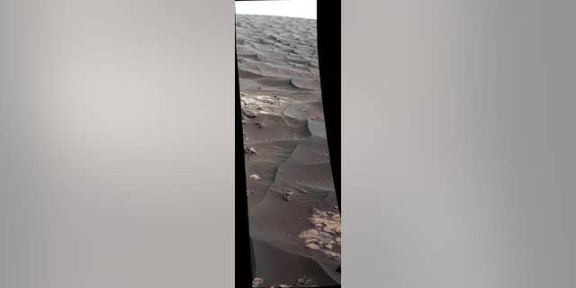 The rippled surface of the first Martian sand dune ever studied up close fills this Nov. 27, 2015, view of "High Dune" from the Mast Camera on NASA's Curiosity rover. (NASA/JPL-Caltech/MSSS)