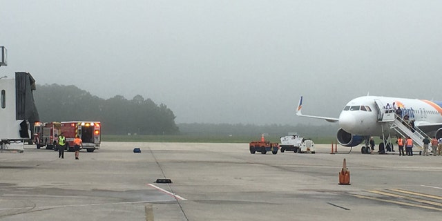 The pilot was treated my emergency responders on site before being transported to a hospital in stable condition.
