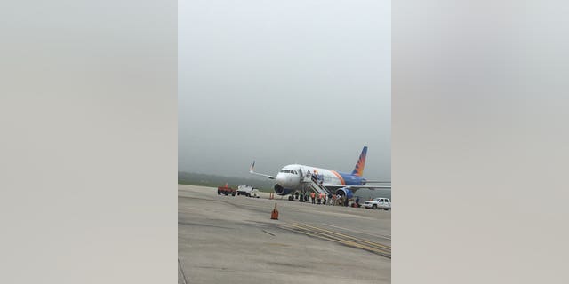 The Allegiant aircraft diverted to Gainesville, Fla., after the pilot reportedly suffered a seizure on the way to Punta Gorda.
