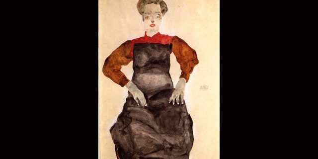 Egon Schiele's “Woman in a Black Pinafore,” among the Nazi-looted paintings set to be returned to the heirs of a Holocaust victim.