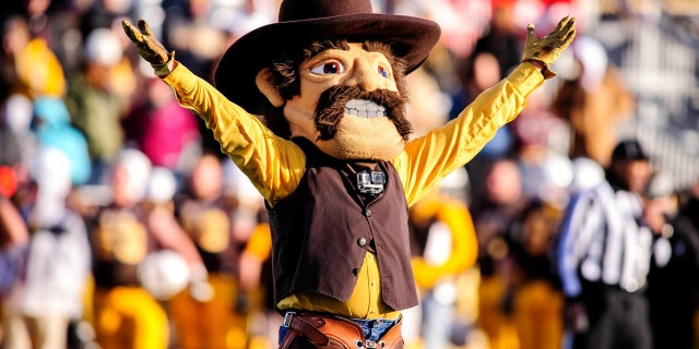 Pistol Pete is the cowboy mascot of the University of Wyoming.