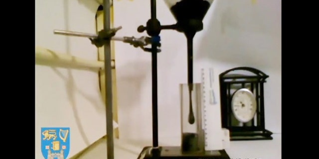 After 69 years, one of the longest-running laboratory investigations in the world has finally captured the fall of a drop of tar pitch on camera.