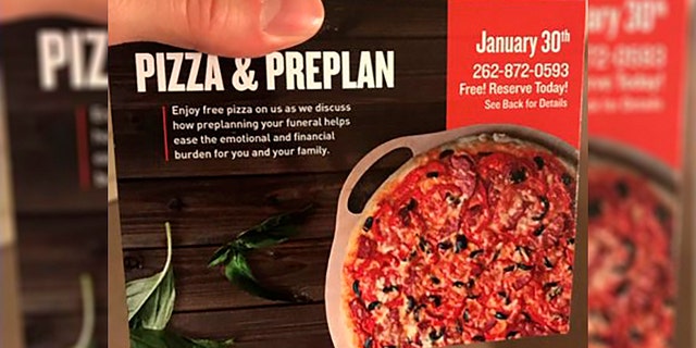 A funeral home in Wisconsin is offering pizza as a way to encourage people to pre-plan their funerals
