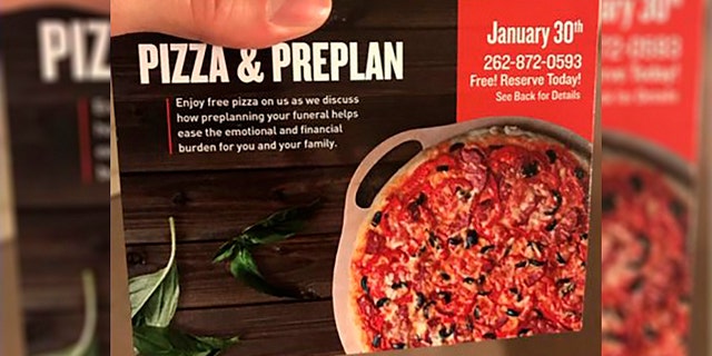 A funeral home in Wisconsin is offering pizza as a way to encourage people to pre-plan their funerals