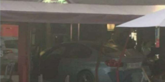 A man intentionally slammed his vehicle into patrons at a pizzeria near Paris on Monday, police say.