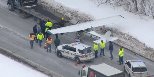 A Cessna C150, with only the pilot aboard, landed on Route 23 north in West Milford, N.J.