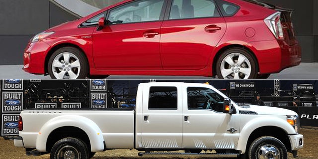 2013 Toyota Prius/2013 Ford F-Series Super Duty Platinum