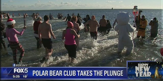 Hundreds took part in the Polar Bear Plunge, which has been a tradition since 1903. The money raised this year will go to the Alliance for Coney Island and the New York Aquarium.