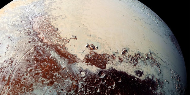 This view of Pluto's Sputnik Planitia nitrogen-ice plain was captured by NASA's New Horizons spacecraft during its flyby of the dwarf planet in July 2015. Credit: NASA/JHUAPL/SwRI