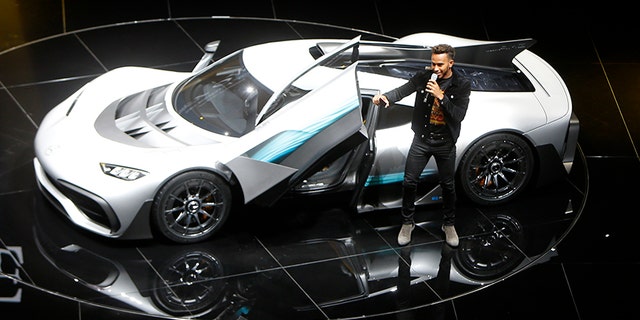 F1 driver Lewis Hamilton introduces the Project ONE at the Frankfurt Motor Show